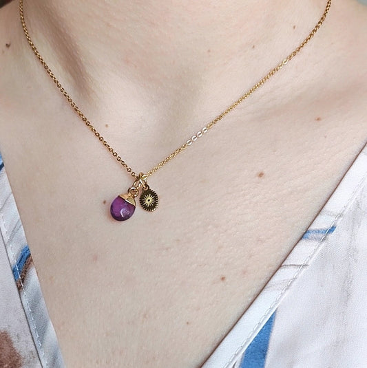 Säihke ametisti kaulakoru