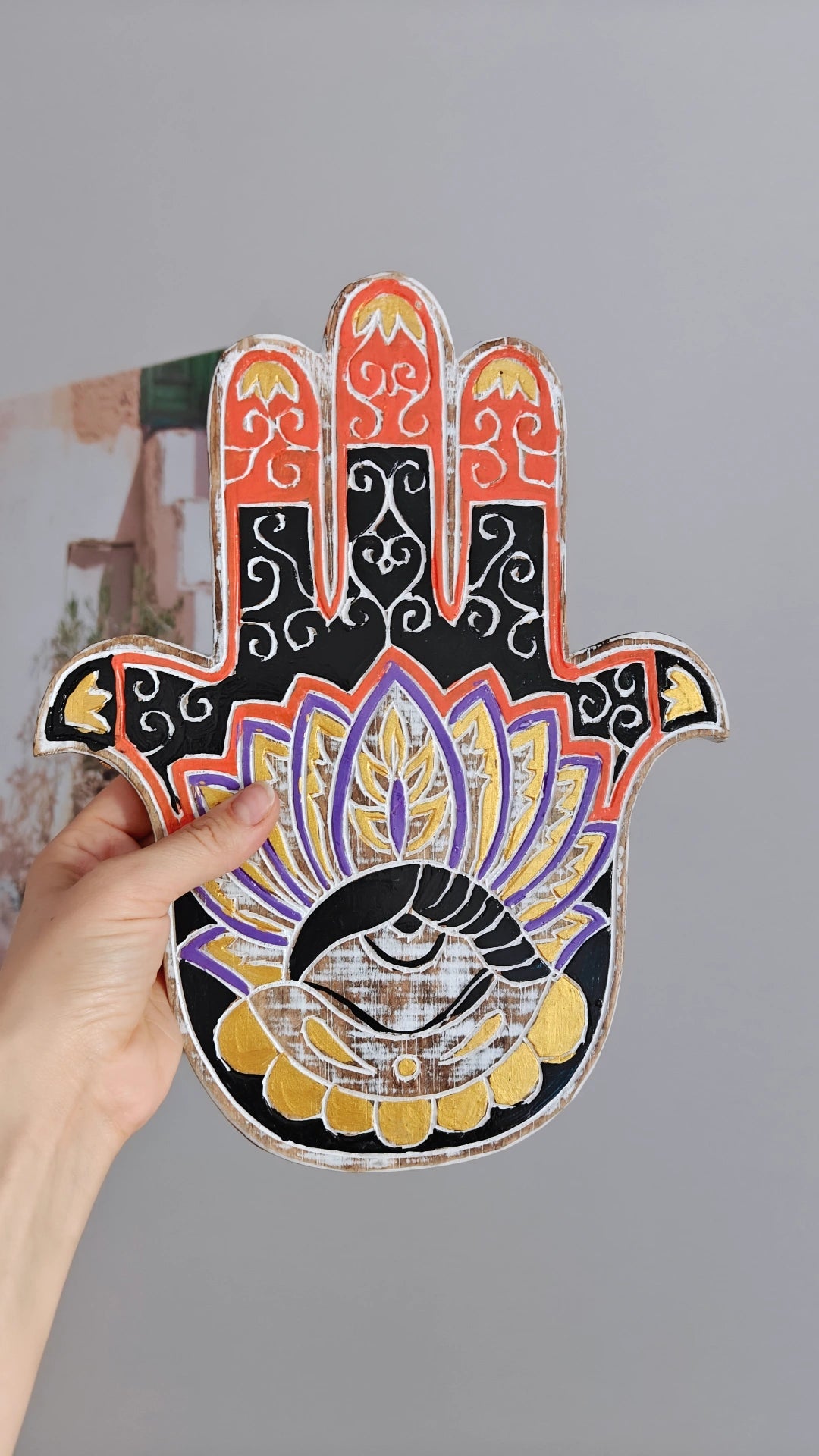 Hamsa käsi sisustus (taulu)