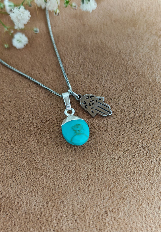 Howliitti hamsa kaulakoru